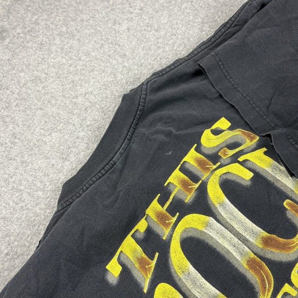 VTG The Rock T Shirt Mens Large WWF 1998 Know Your Role Doesn't Bleed Wrestling - Picture 12 of 12